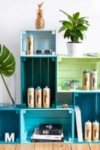 Aqua Colored Wooden Boxes