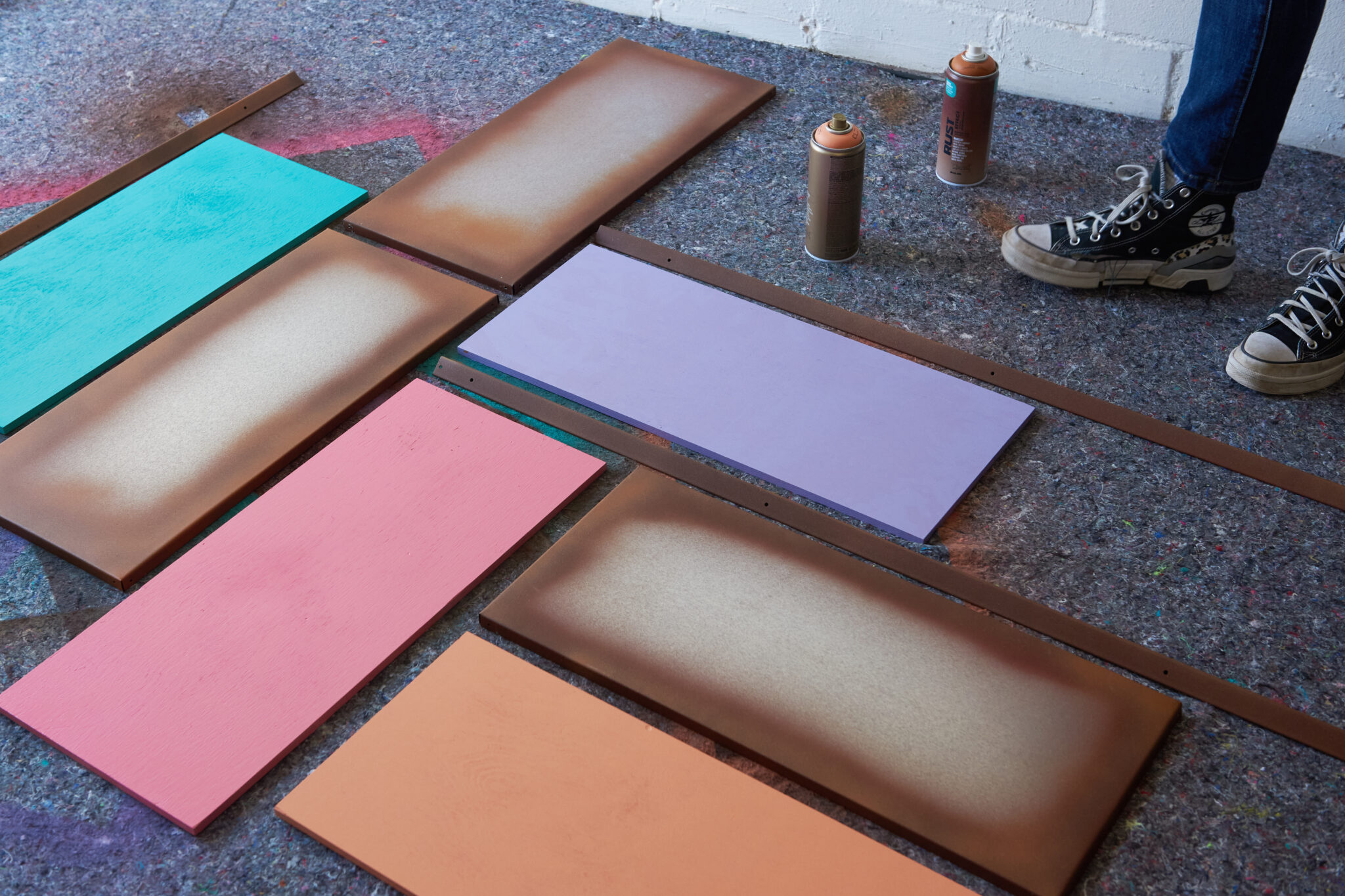 RUST Effect and Color Shelving A new look for metal shelves