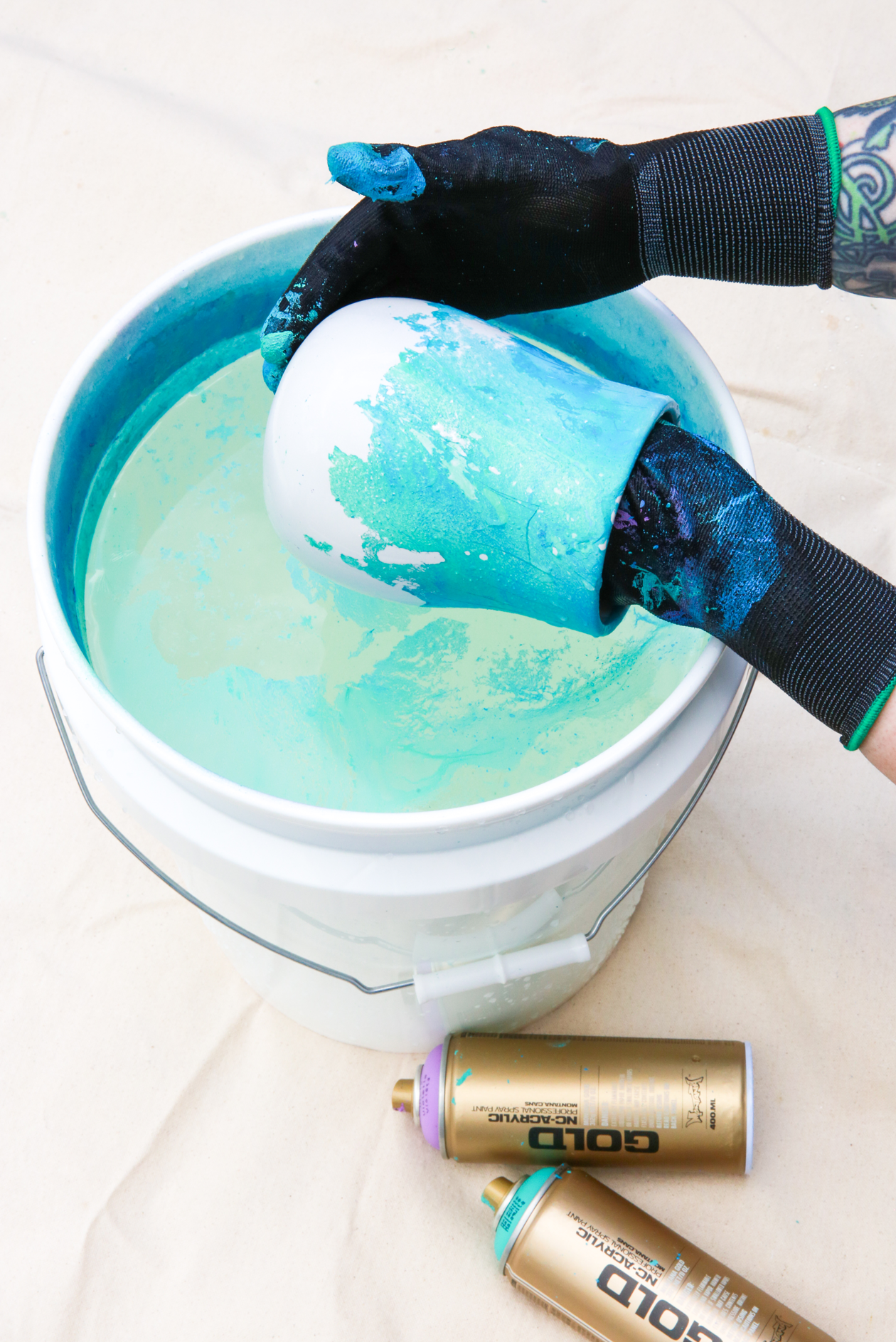 How to Marble with Spray Paint - The Crafted Life